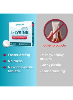 Health & Household 1000 Mg Chewable L-Lysine Tablets To Treat Cold Sores - Faster Absorption And Better Hygiene  - Image 4
