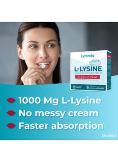 Health & Household 1000 Mg Chewable L-Lysine Tablets To Treat Cold Sores - Faster Absorption And Better Hygiene  - Image 2