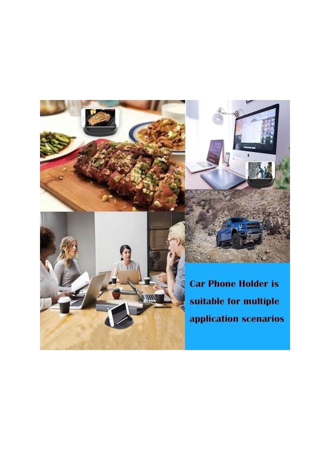 S-TOP Mobile Phone Holder, Universal Silicone Grip with Super Strong Adhesion, 360掳 Swivel and Reusable Sticky Pad, Slip-Free for Dashboard and Flat Surfaces, Compatible with All Phones - Image 5