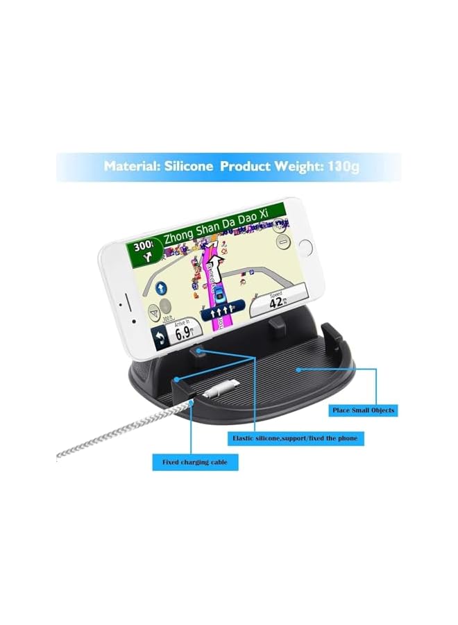 S-TOP Mobile Phone Holder, Universal Silicone Grip with Super Strong Adhesion, 360掳 Swivel and Reusable Sticky Pad, Slip-Free for Dashboard and Flat Surfaces, Compatible with All Phones - Image 4