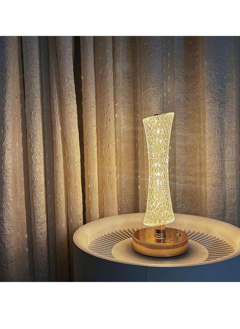 Excefore Tower Cordless Lamp, Led Magic Night Light, Small Led Table Lamp, Crystal Battery Operated Lamp, 3 Color Modes & Brightness Adjustable, For Bedroom Kids Girls Teen Room Decor  - Image 3