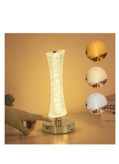 Excefore Tower Cordless Lamp, Led Magic Night Light, Small Led Table Lamp, Crystal Battery Operated Lamp, 3 Color Modes & Brightness Adjustable, For Bedroom Kids Girls Teen Room Decor  - Image 1
