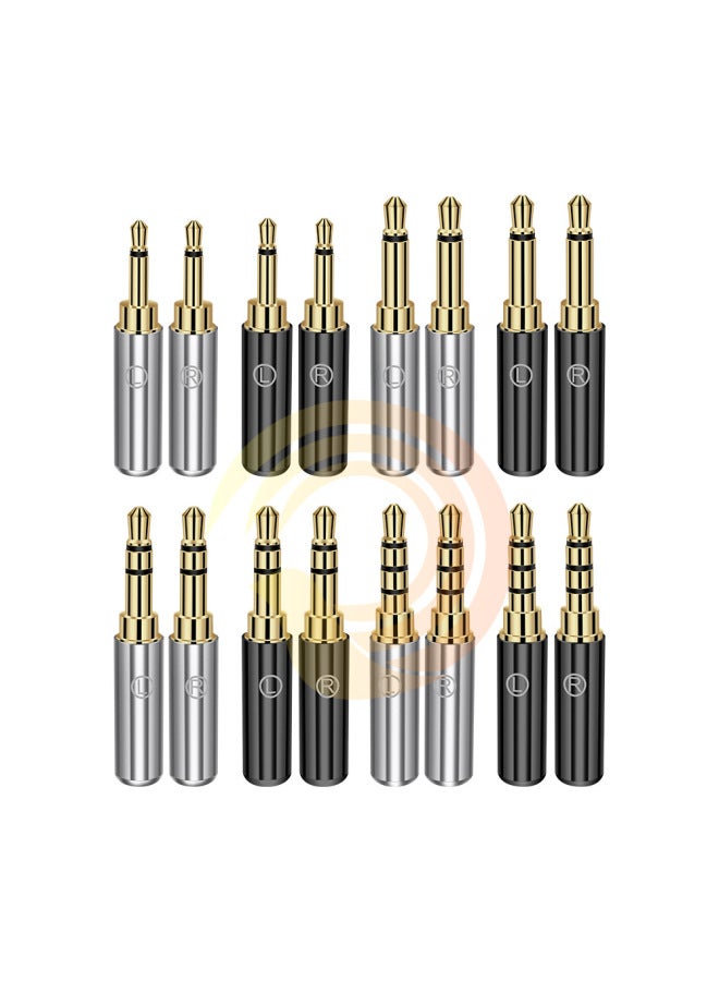 Magpie Sound Square 2.5mm Mono/3.5mm Mono/stereo/four-section Balance Plug With Left And Right Logo-Color:Dumb Silver 3.5 Stereo  - Image 2