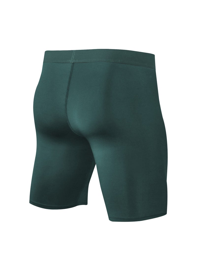 Loquat - Men Quick Dry Breathable Elastic Shorts Dark Green - Image 1