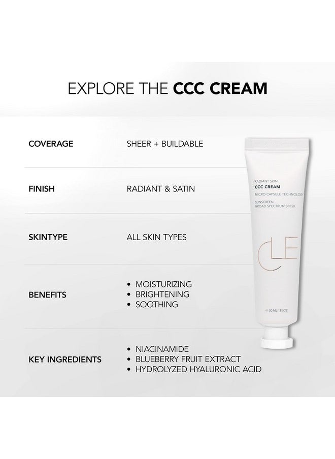 CLE - Cosmetics Ccc Cream Foundation Color Control And Change Cream That'S A Bb And Cc Cream Hybrid Multi Purpose Beauty Primer And Facial Foundation For The Best Skin Ever 1 Fl Oz Spf 50 (Neutral Fair 101) - Image 1