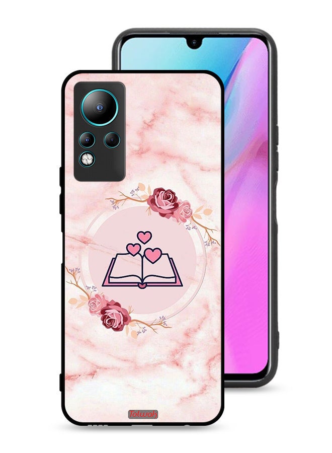 Tolwak Infinix Note 11 Protective Case Cover Three Hearts On Book Artwork - Image 1