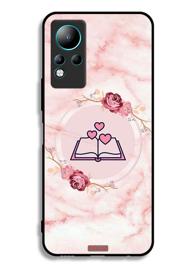 Tolwak Infinix Note 11 Protective Case Cover Three Hearts On Book Artwork - Image 2