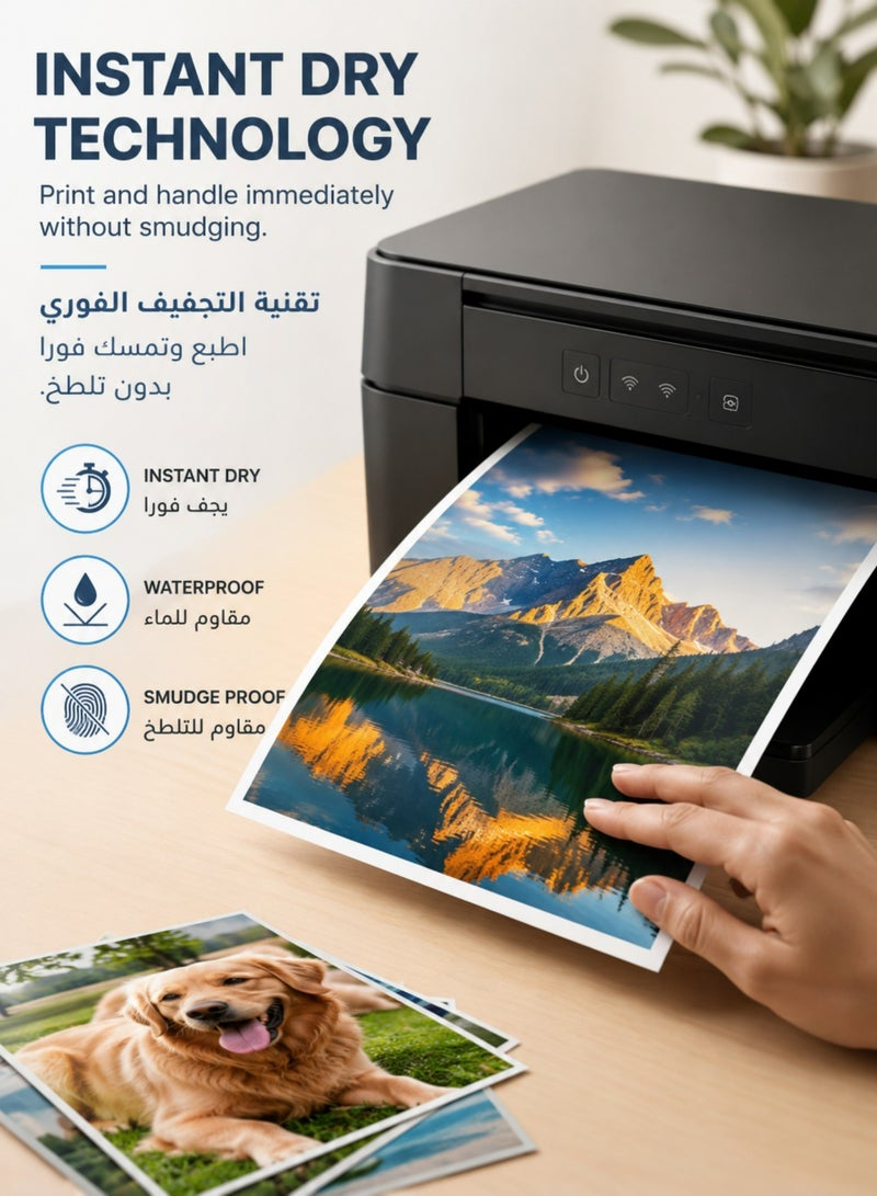 KUTONTECH 100 Sheets Glossy Photo Paper Sheets 6-inch, High-Quality Inkjet Printer Paper for Vibrant Photos & Crafts, Thick & Durable Gloss Finish, Compatible with Canon, Epson, HP, Brother Printers. - Image 3