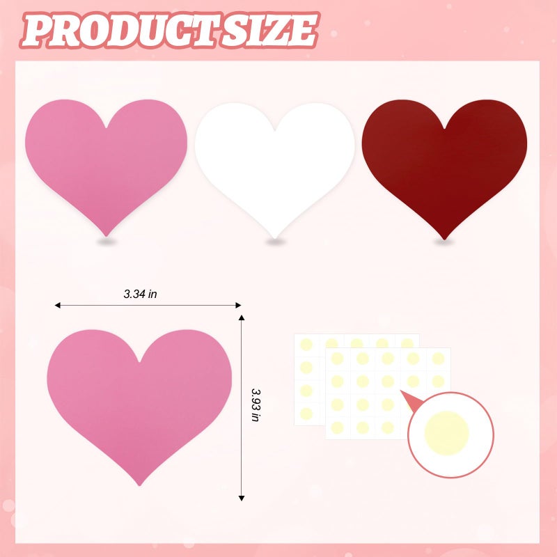 Sereliy 54 Pcs Paper Heart Cutouts, Double Printed Valentine's Day Cutouts Classroom Bulletin Board Decorations Party Supplies (Heart Small) - Image 2