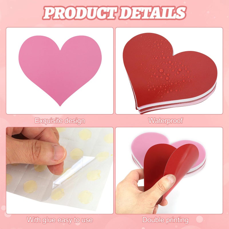 Sereliy 54 Pcs Paper Heart Cutouts, Double Printed Valentine's Day Cutouts Classroom Bulletin Board Decorations Party Supplies (Heart Small) - Image 3
