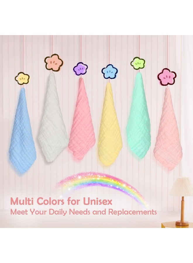 Orighty Muslin Baby Washcloths Pack of 6 - Soft Face Cloths for Newborn, Absorbent Baby Bath and Face Towels, 100% Cotton Babies Wipes, Burp Cloths, Feeding Towels for Babies and Infants - 10 x 10’’ - Image 3