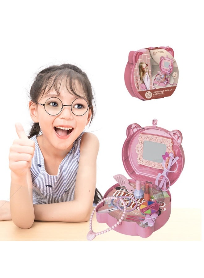 Toy Box Kids Girls Makeup Kit, Pretend Makeup Toy Set, Princess Play Makeup Kit with Makeup Case, Girls Toys, Crossbody Makeup Bag Toys - Image 3