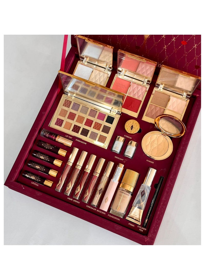 LOVEME BEAUTY Makeup set Box Bag Containing all kinds of Beauty Beauty Bag - Image 2