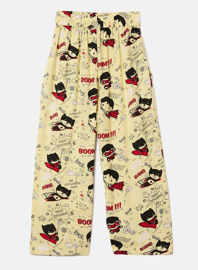 ستايلو بج Super Hero Graphic Print Shirt & Pyjama Set by Styli