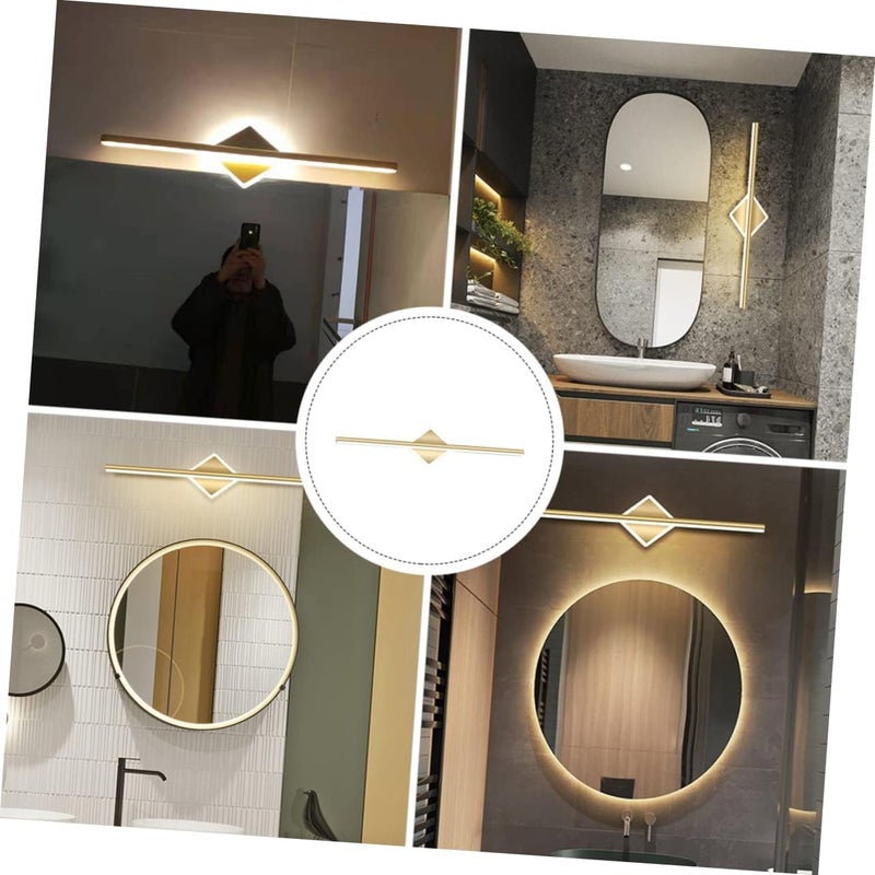 POPETPOP Creative LED Vanity Mirror Light Gold Wall Lamp with Three Color Modes Energy Saving Bathroom Sconce for Makeup Bedroom Hallway Fixture - Image 5