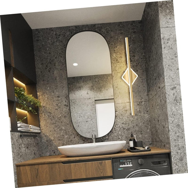 POPETPOP Creative LED Vanity Mirror Light Gold Wall Lamp with Three Color Modes Energy Saving Bathroom Sconce for Makeup Bedroom Hallway Fixture - Image 3