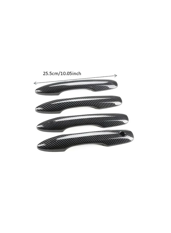 Carbon Fiber 4 Piece Set ABS Front Door Handle Cover Compatible With Toyota Camry 2018 2023 And Corolla 2020 2024 And Vios 2020 2024 Right Hand Drive - Image 2