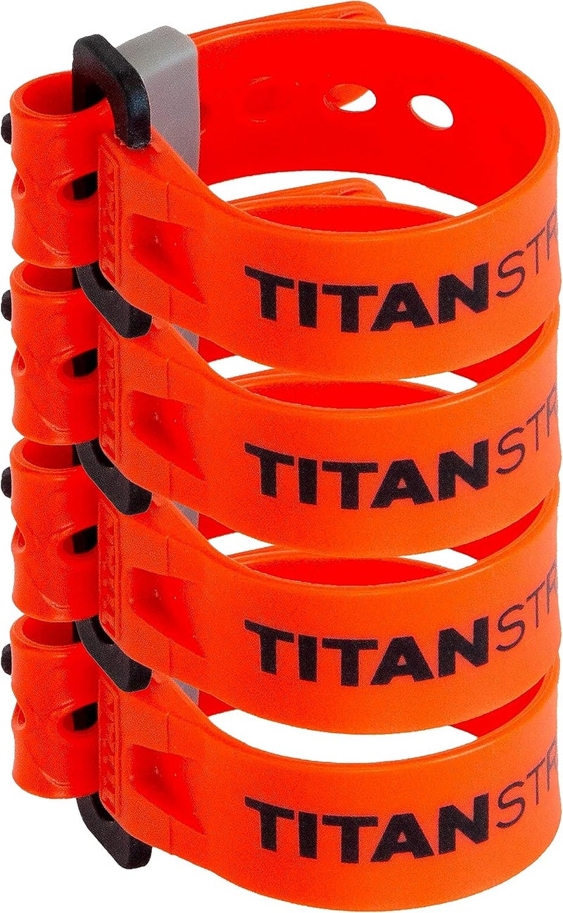 TitanStraps Titan Utility Straps – Mini Straps Set for Organizing Cables, Arts & Crafts, and Fishing Rods (6" Length / 4-Pack, Fire) - Image 1