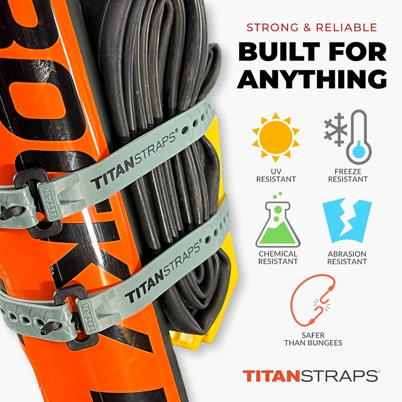 TitanStraps Titan Utility Straps – Mini Straps Set for Organizing Cables, Arts & Crafts, and Fishing Rods (6" Length / 4-Pack, Fire) - Image 4