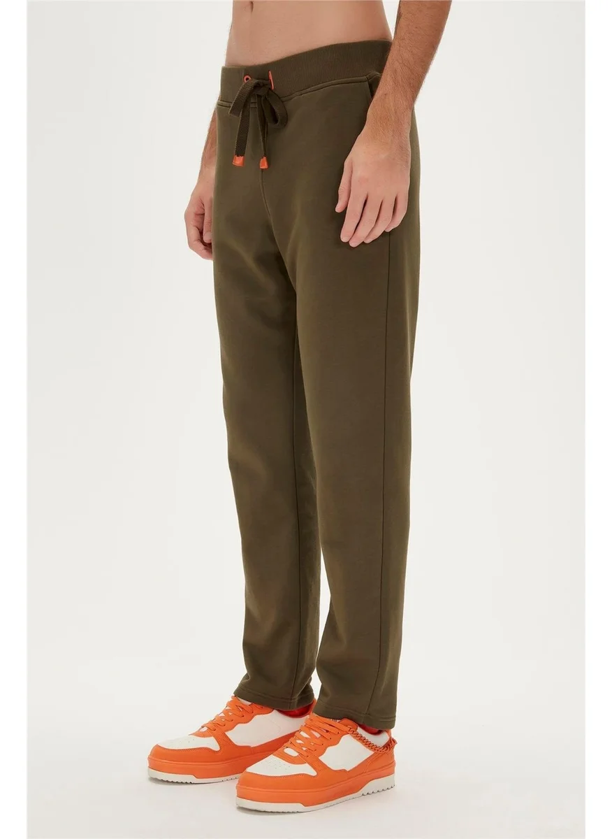 باد بير Less Plain Sweatpants Khaki Men's Tracksuit Bottoms
