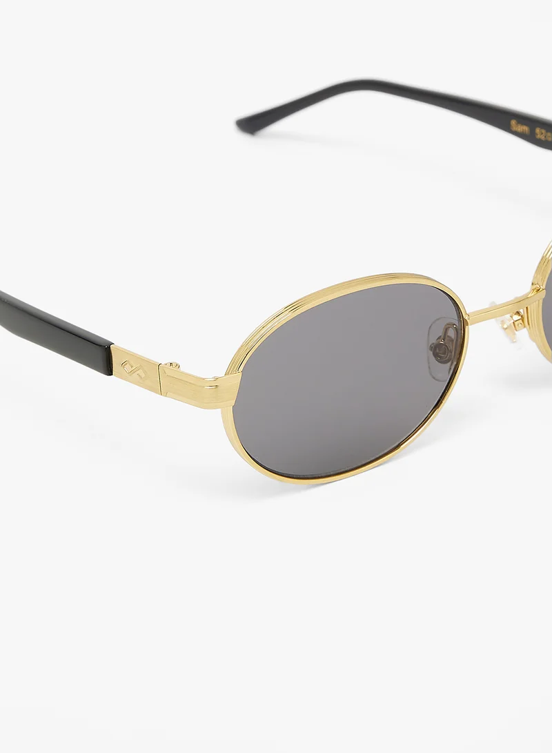 KAREN WAZEN Sam Oval Sunglasses