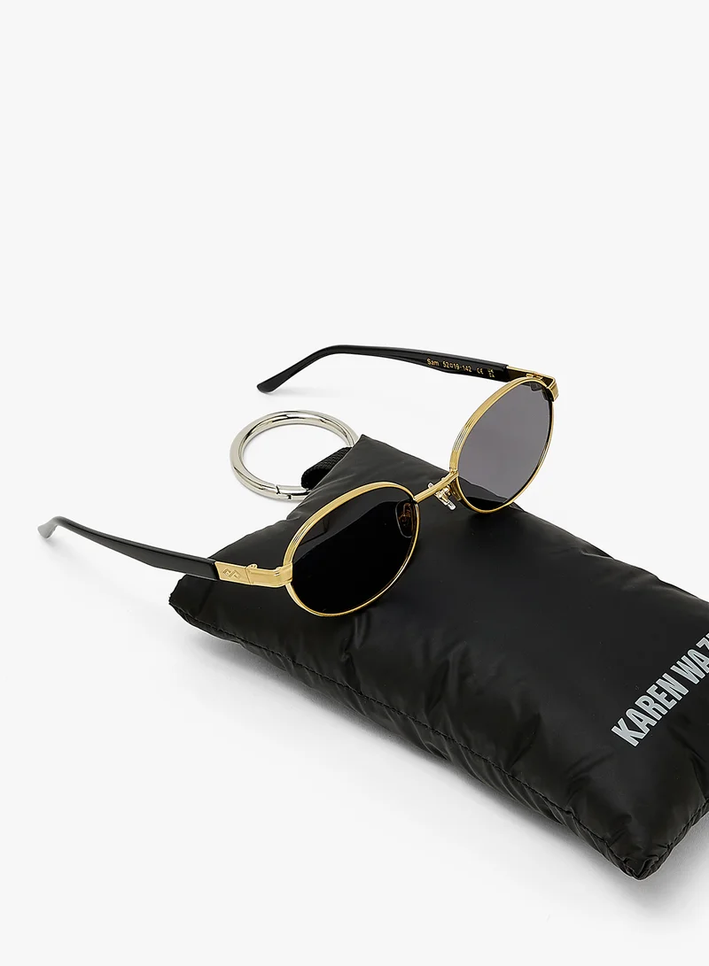 KAREN WAZEN Sam Oval Sunglasses