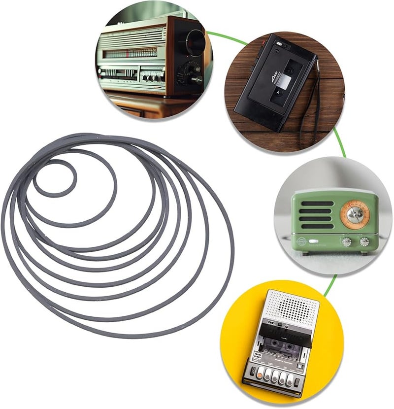 Square Tape Machine Belt Folded 20mm Rubber Drive Belt Replacement for Recorder Players Turntables - Image 3
