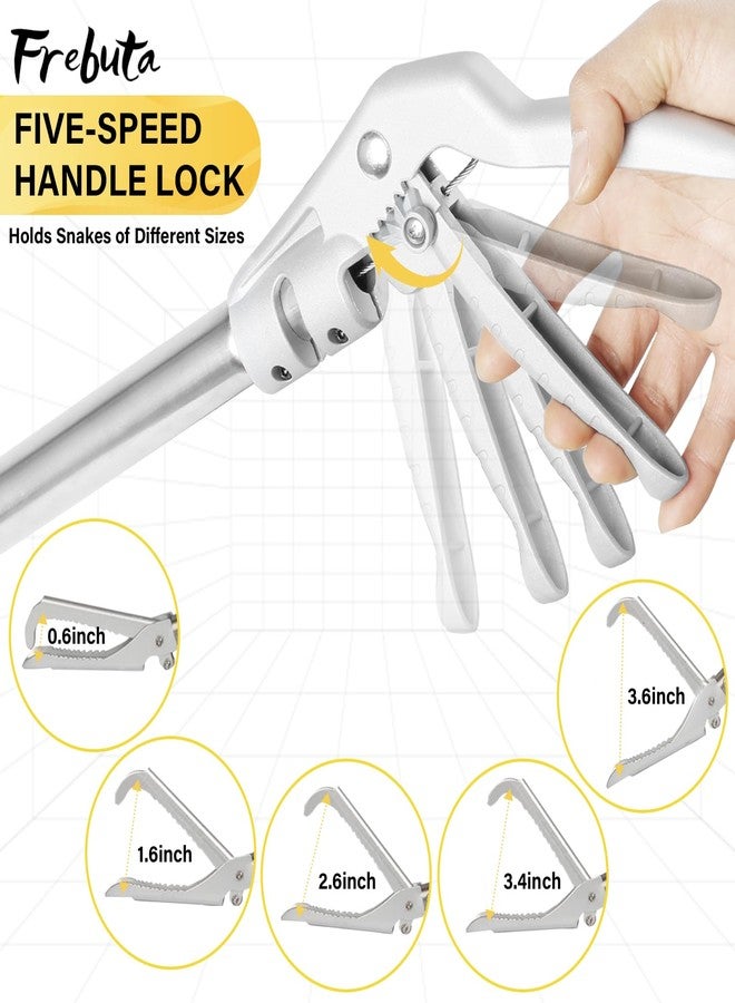 Frebuta 69“ Snake Grabber Tool for Rattlesnake, Professional Snake Tongs Heavy Duty Long Handle with Wide Jaw Handling Tool Stainless Steel Tube Non Slip Sponge Handle Snake Feeding Tongs - Image 3
