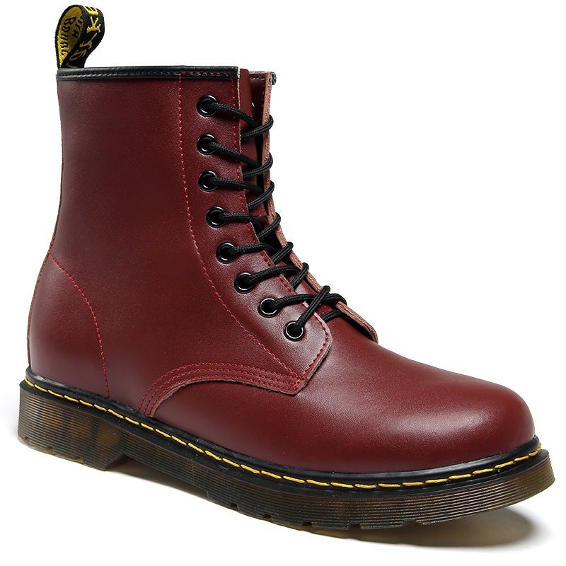 Jinjiang Factory 2023 Autumn New High-Top Martin Boots Men'S Plus Size British Style Couple Boots Casual Round Toe Fashion - Image 1
