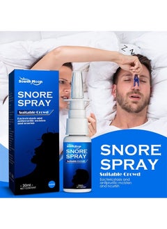 SOUTH MOON Snore Spray, Fast Snore Stopper Drops For Better Sleep, Natural Breathing Relief, Helps Open The Throat And Air Passage While Sleeping, No Pain, Natural Anti Snoring Solution 30ML  - Image 1