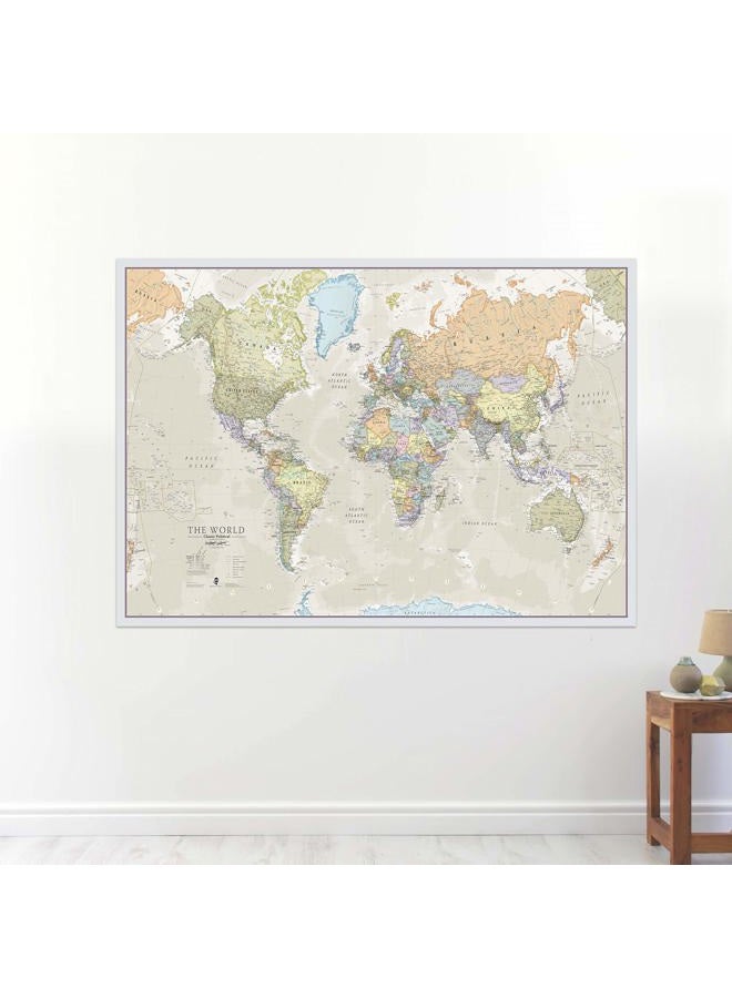 Maps International Classic World Wall Map - Map of The World - Image 2
