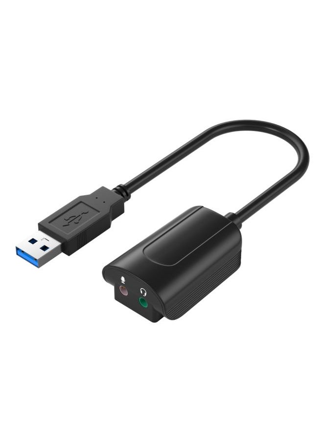 BURAQ V219A 7.1 Channel Audio Conversion USB External Sound Card(Black)  - Image 1