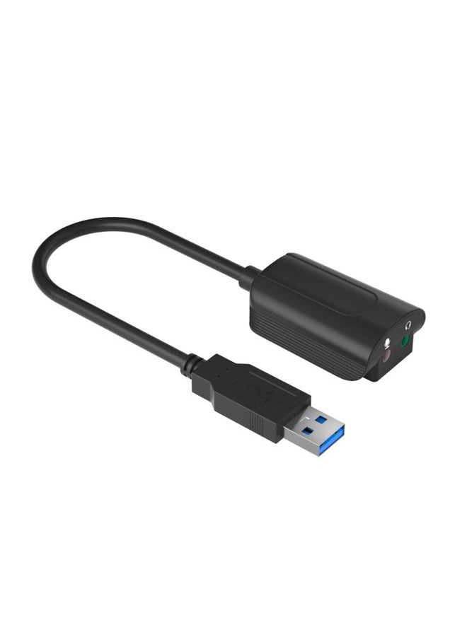 BURAQ V219A 7.1 Channel Audio Conversion USB External Sound Card(Black)  - Image 2