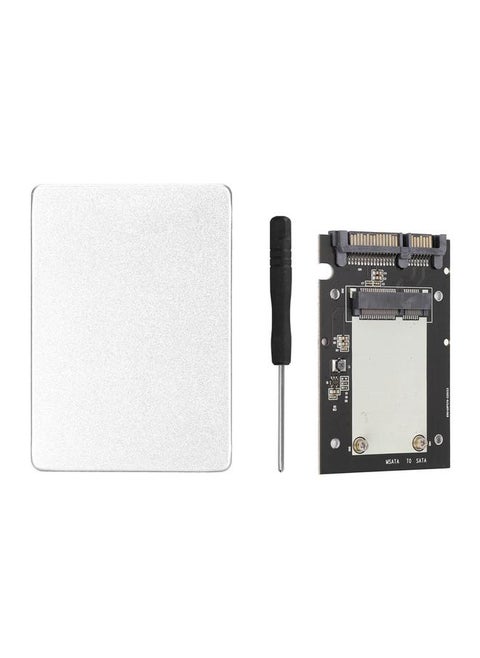 S105-Anwintek mSATA TO SATA3.0 2.5 inch SSD hard drive adapter card aluminum alloy solid state drive adapter box silver