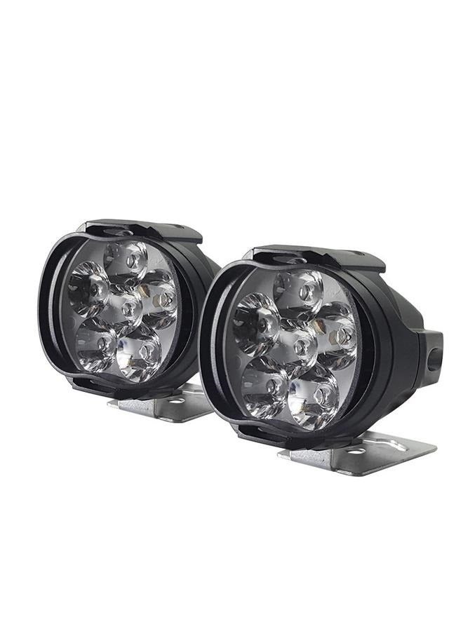 MUNTAQI 2Pcs 12V Spotlight, Motorcycle Spotlight Spotlight Fog Lights,High Brightness 6 LED Universal Headlamp for Motorcycles - Image 1