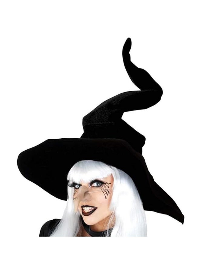 2PCS Halloween Witch Hat – Black Oxford Fabric Wizard Hat, Lightweight Pointed Hat for Costume, Dress-Up & Party Accessory - Image 2