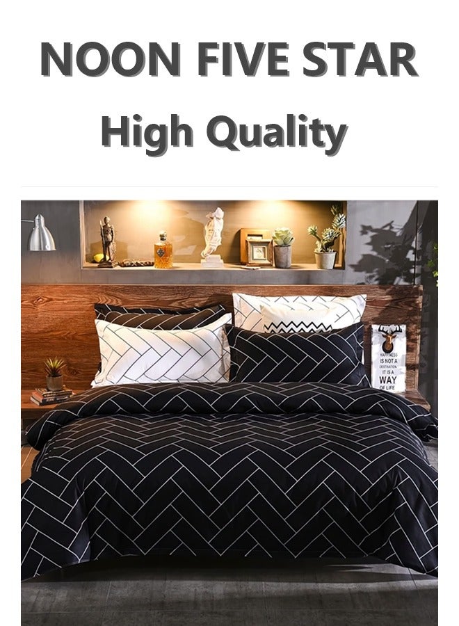 Loom Fresh Quality King Set 220x240cm: 6PCS Duvet Cover 4Pillow Cover 1 Zero Chemical Fitted Sheet
