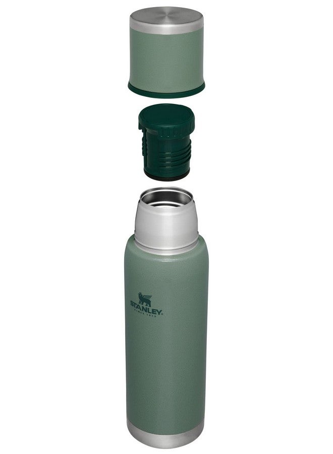 Stanley Stanley Adventure-To-Go Vacuum Bottle 1.1 qt | Wide Mouth with Leakproof Cup Lid | Keep Drinks Hot or Cold | Packable for Travel | Insulated Stainless Steel Thermos | BPA-Free | Hammertone Green  - Image 2