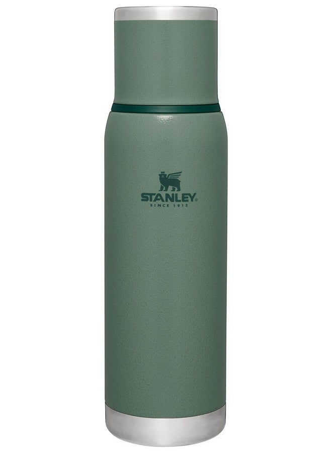 Stanley Stanley Adventure-To-Go Vacuum Bottle 1.1 qt | Wide Mouth with Leakproof Cup Lid | Keep Drinks Hot or Cold | Packable for Travel | Insulated Stainless Steel Thermos | BPA-Free | Hammertone Green  - Image 1