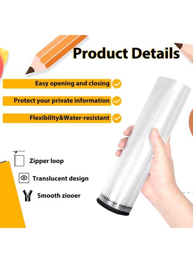 YOPCDJ 24pcs A4 Mesh Zipper Pouch File Bags, Black Reusable Zipper Bags for Organizing Storage, Waterproof Puzzle Bag, Zipper File Bags for Board Game Storage and School Office Supplies - Image 3
