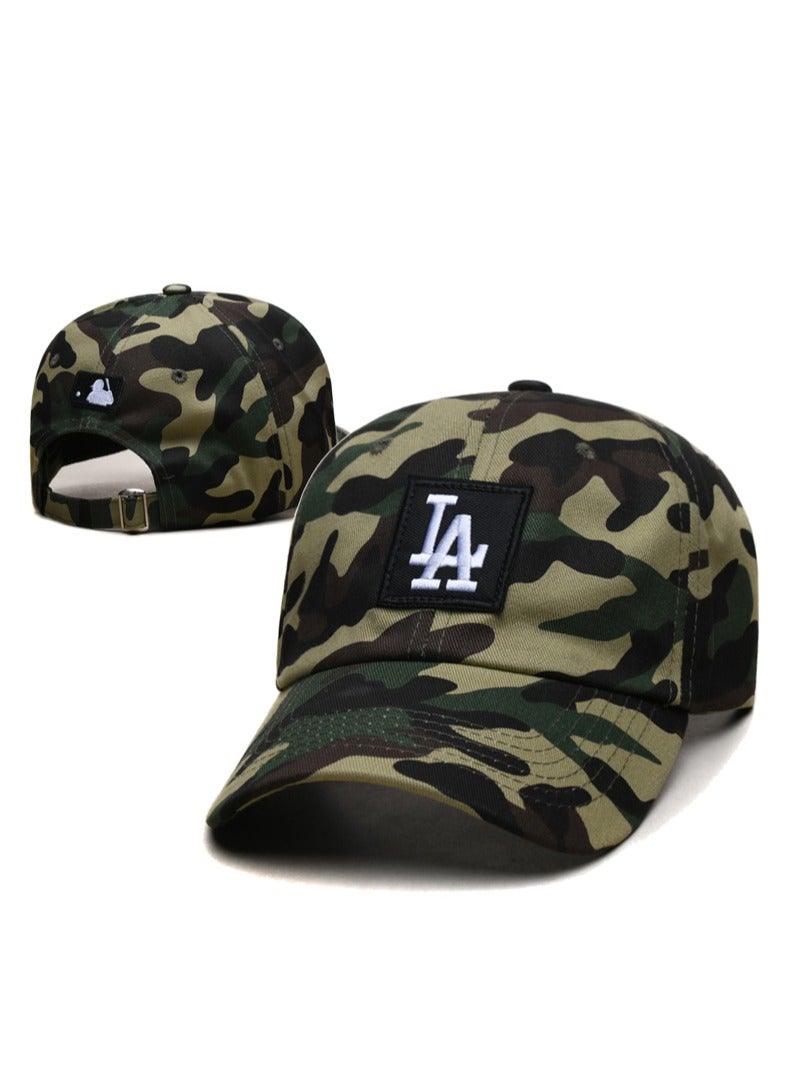 NEW ERA New Era MLB New York Yankees Fashion Sunshade Hat, Mesh Hat, Outdoor Men's and Women's Sports Duck Tongue Hat Army Green