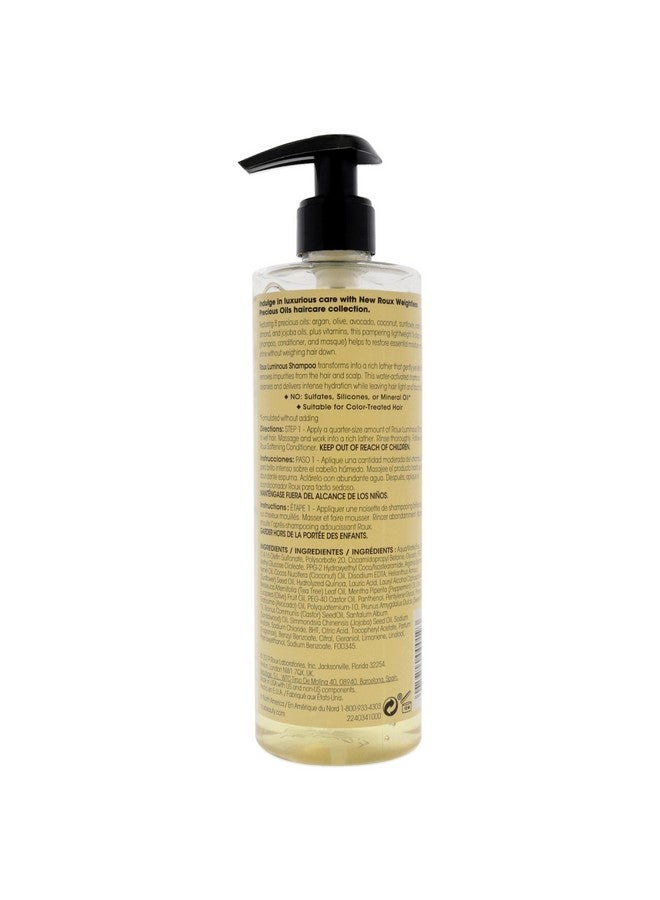 Roux Oux Weightless Precious Oils Luminous Shampoo Shampoo Unisex 12 Oz - Image 3