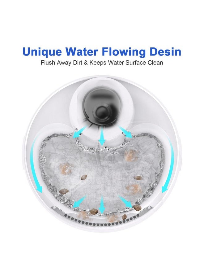NPET - NPET Large Dog Water Fountain,169oz/5L Deep Drinking Area Automatic Pet Fountains Filtration Water Dispenser with Quiet Pump for Cats Dogs(Semi-White) - Image 1