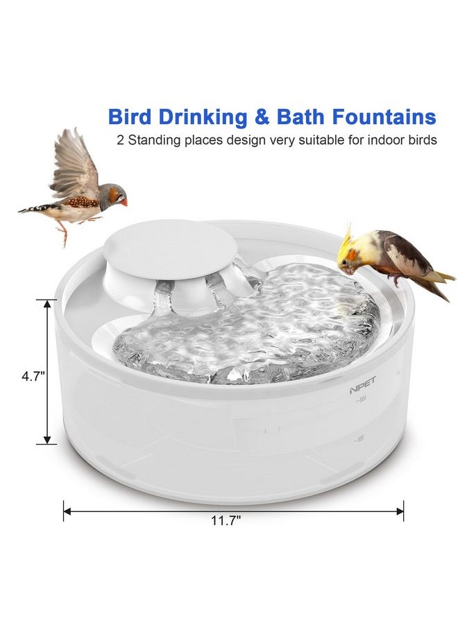 NPET - NPET Large Dog Water Fountain,169oz/5L Deep Drinking Area Automatic Pet Fountains Filtration Water Dispenser with Quiet Pump for Cats Dogs(Semi-White) - Image 1