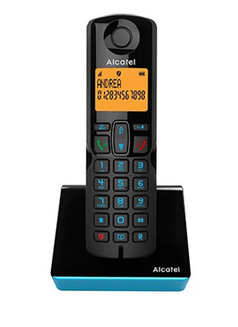 Alcatel S250 Digital Cordless Telephone  (Black - Blue)  - Image 1