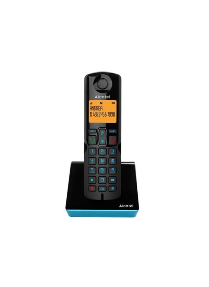 Alcatel S250 Digital Cordless Telephone  (Black - Blue)  - Image 2