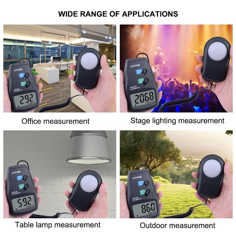 LABART مقياس الضوء الرقمي لكس مدى 0-50,000 لكس - Image 4