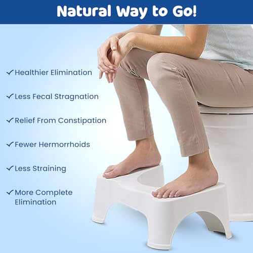 BUMTUM Baby Step Stool |Comfortable Step Stool for Potty| Plastic Step Stool for Western Toilet | Anti-Slip Bathroom Foot Stool (White) - Image 3
