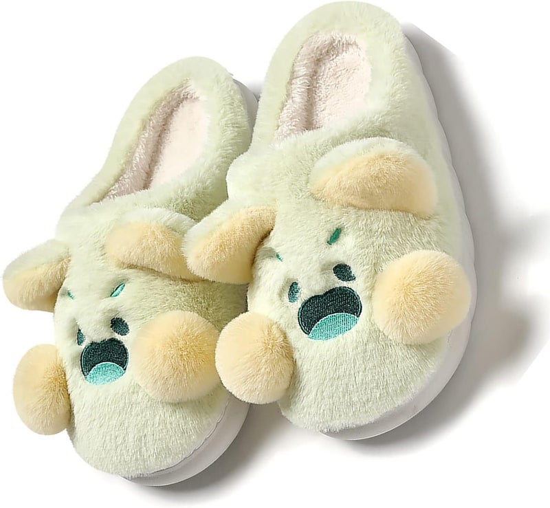 كلاراكو نعال قطنية دافئة للنساء غير قابلة للانزلاق، أحذية داخلية بنعل مقاوم للتآكل، مادة سميكة، قابلة للتنفس وغير خانقة - Image 1