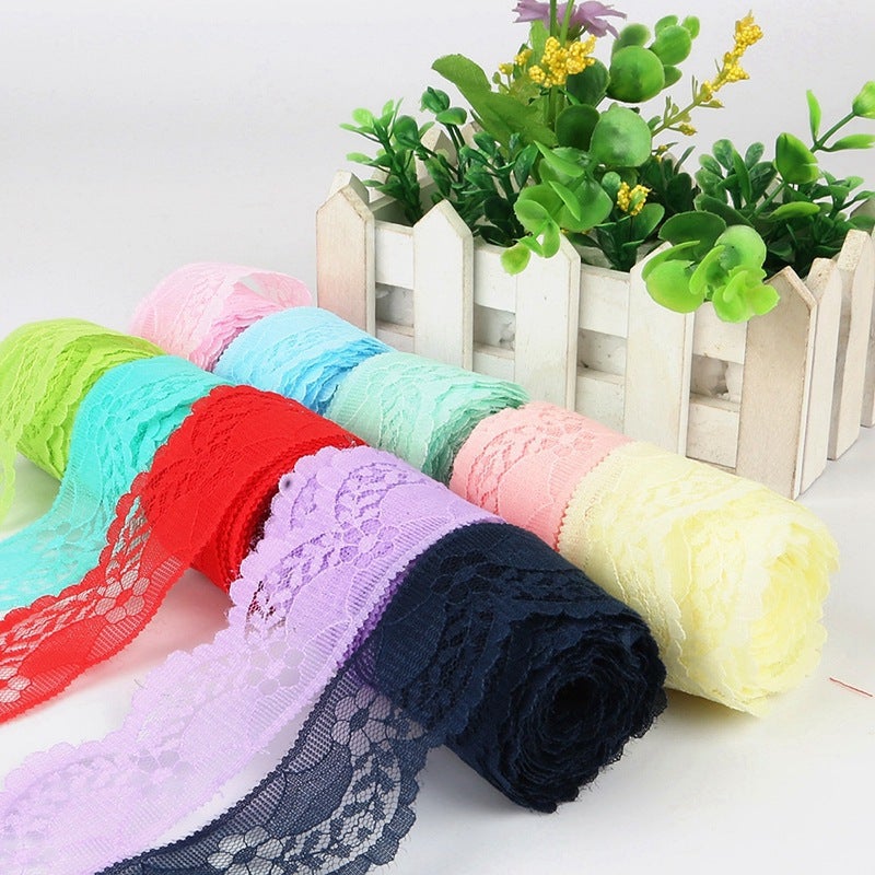 No Elastic Color Lace 5 Yards A Roll Of 4Cm Wide Diy Handmade Jewelry Clothing Decoration Accessories Manufacturers - Image 2